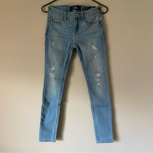 Hollister Light Wash Low Rise Super Skinny Hollister Classic Stretch Denim Jeans